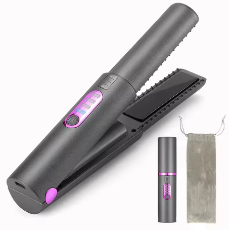 Mini Portable Hair Straightener & Curling Iron Cordless