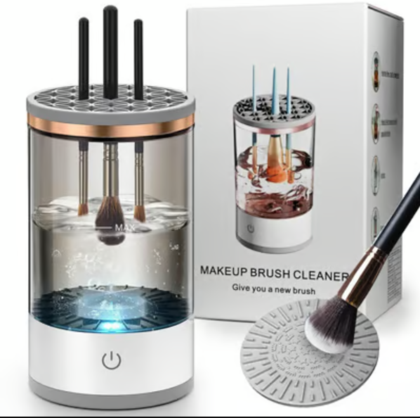Nettoyeur, séchoir et rangement pour pinceaux de maquillage électriques