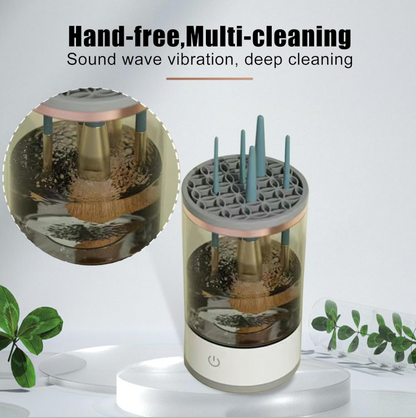 Limpiador de brochas de maquillaje eléctrico, secador y almacenamiento